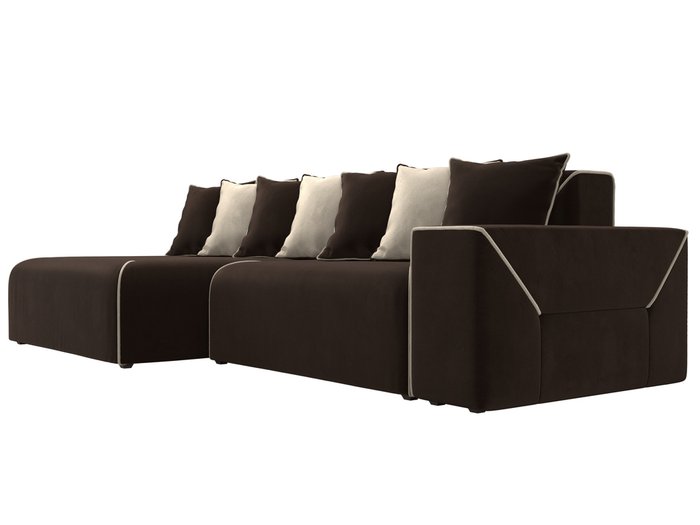 Угловой диван-кровать Кёльн коричневого цвета левый угол - лучшие Угловые диваны в INMYROOM