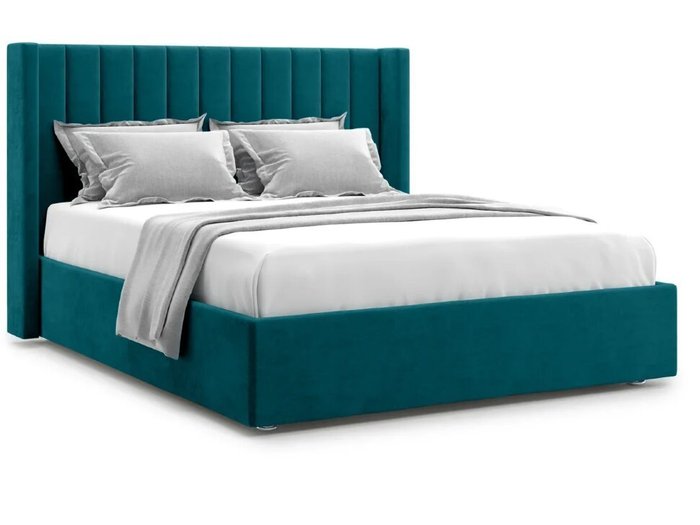 Кровать Premium Mellisa 2 160х200 сине-зеленого цвета с подъемным механизмом