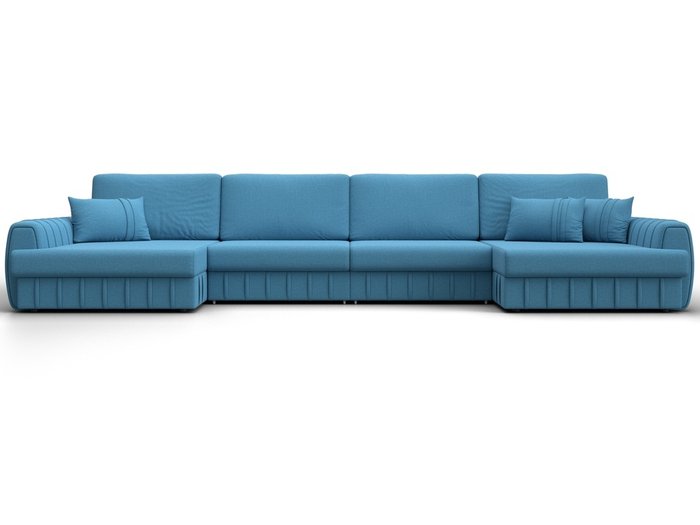 Угловой диван-кровать Лига 057 Лонг голубого цвета - купить Угловые диваны по цене 130990