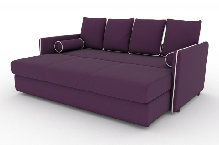 Прямой диван-кровать Cardinal фиолетового цвета - купить Прямые диваны по цене 16000.0