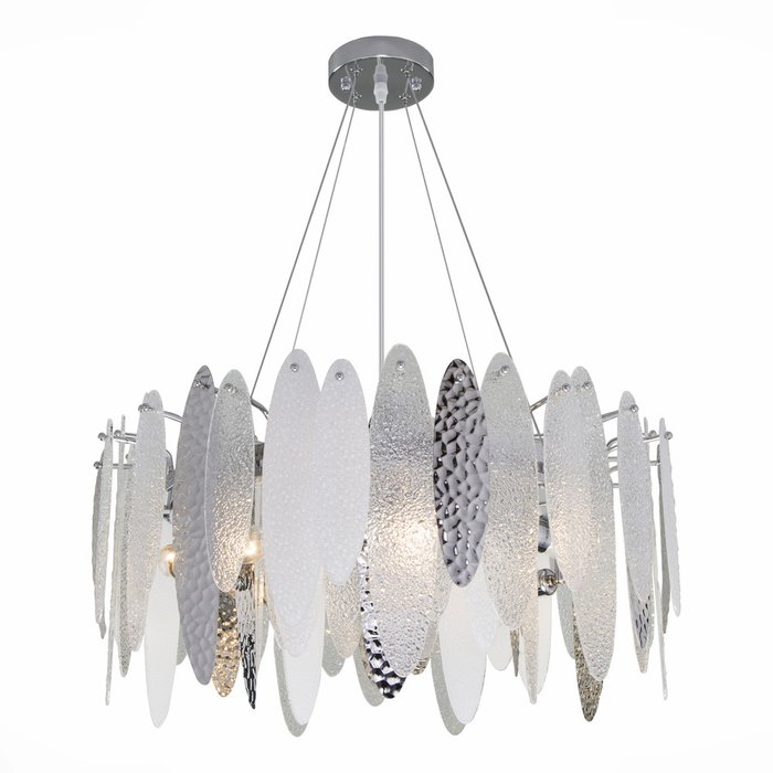 Люстра подвесная ST-Luce Хром/Прозрачный, Белый E14 8*60W LASTRA Люстра подвесная ST-Luce Хром/Прозрачный, Белый E14 8*60W LASTRA