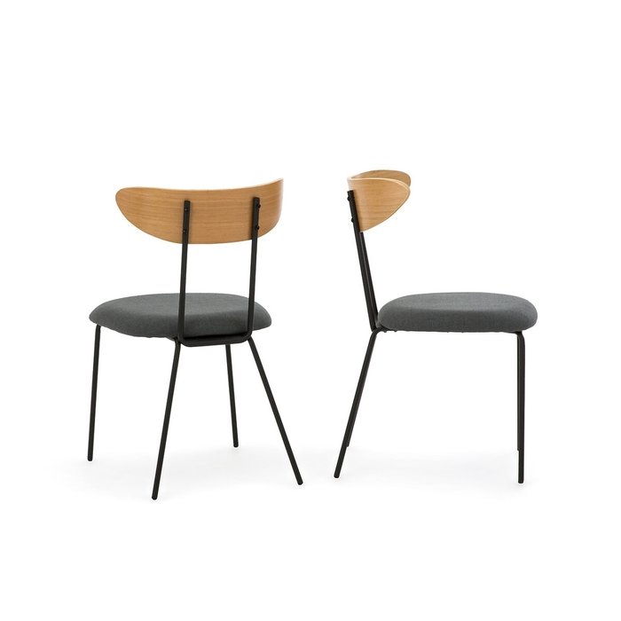 Комплект из двух винтажных стульев Brooklyn серого цвета - купить Обеденные стулья по цене 19120.0
