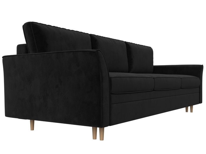 Прямой диван-кровать София черного цвета - лучшие Прямые диваны в INMYROOM