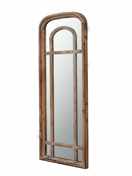 Настенное зеркало-окно 41х98 коричневого цвета - купить Настенные зеркала по цене 22410.0