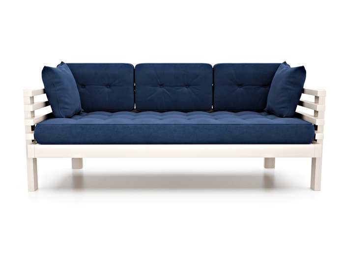 Диван Стоун синего цвета - купить Прямые диваны по цене 32990.0