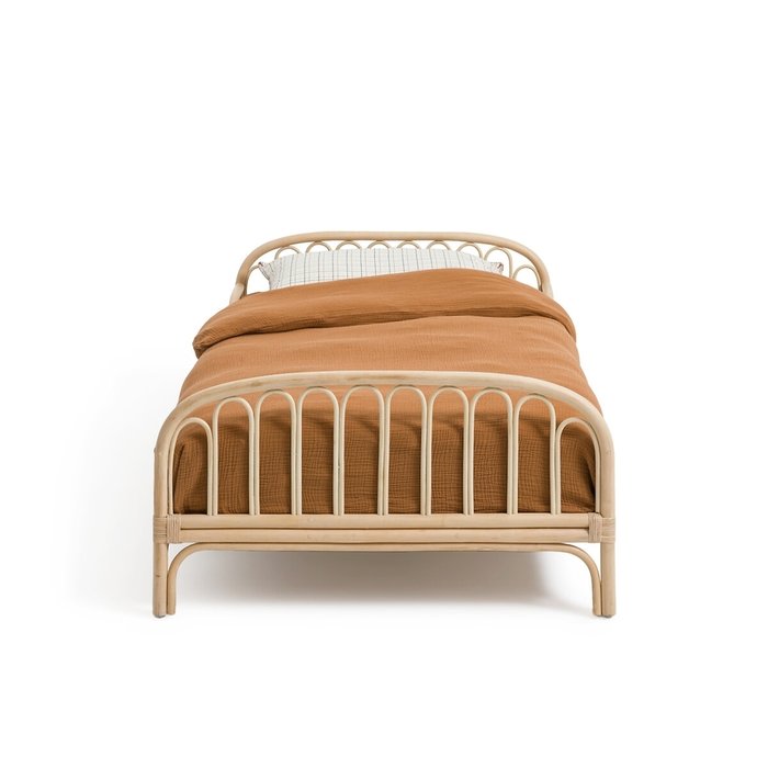 Кровать детская из ротанга Albin 90х190 бежевого цвета - купить Одноярусные кроватки по цене 50167.0