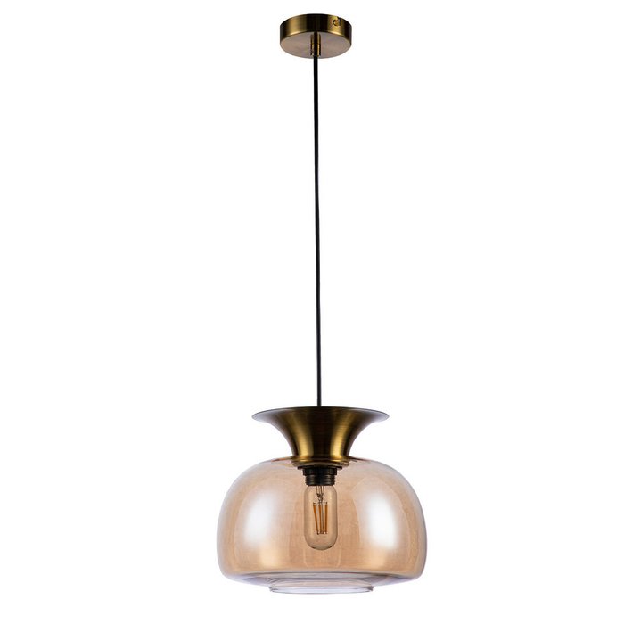 Подвесной светильник Mela янтарного цвета - купить Подвесные светильники по цене 3900.0