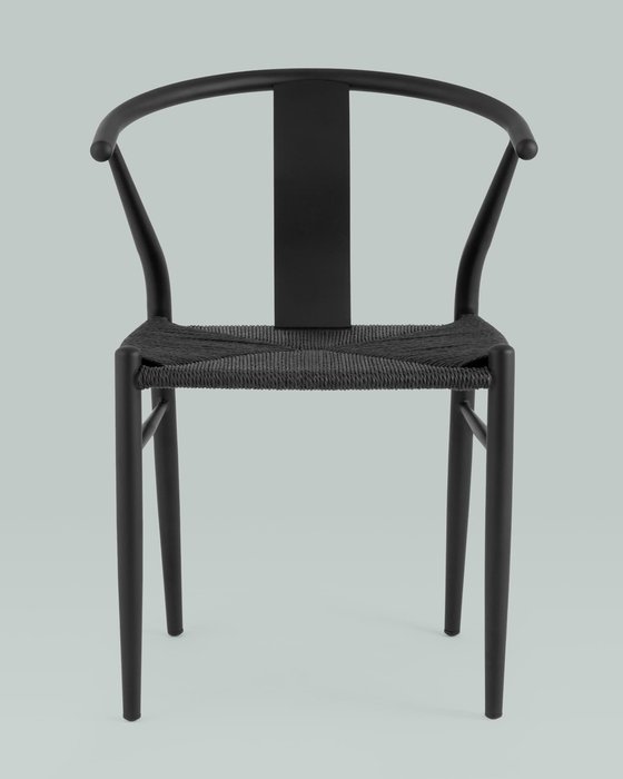Стул обеденный Wishbone Style черного цвета - лучшие Обеденные стулья в INMYROOM