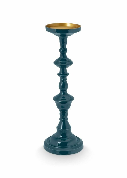Подсвечник большой Metal Large синего цвета Подсвечник большой Metal Large синего цвета