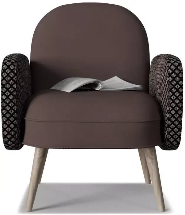 Кресло Бержер коричневого цвета - купить Интерьерные кресла по цене 14000.0