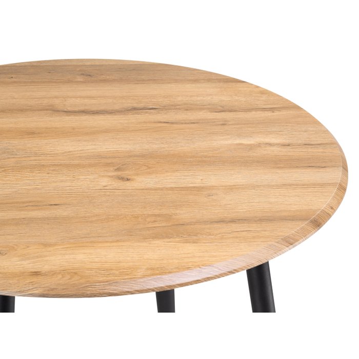 Обеденный стол Абилин бежевого цвета на черных ножках - лучшие Обеденные столы в INMYROOM