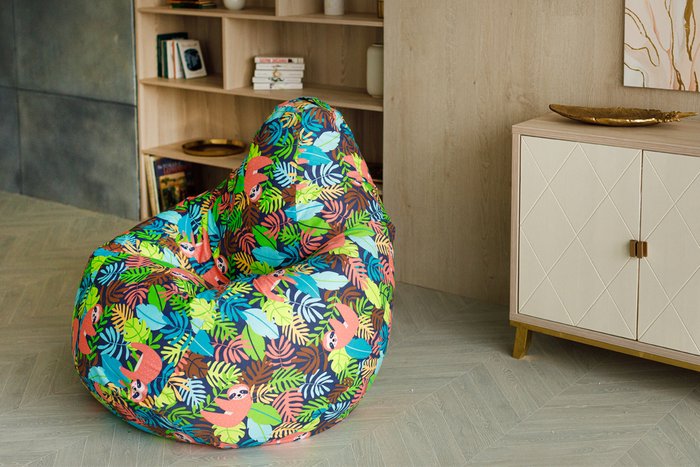 Кресло-мешок Груша 2XL Ленни в обивке из жакаарда - купить Бескаркасная мебель по цене 5090.0