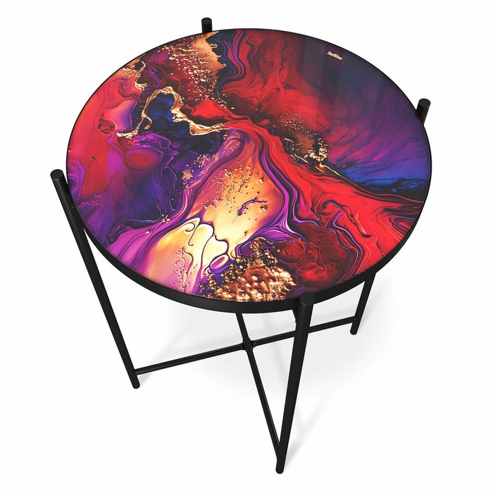 Столик журнальный Cosmic красно-фиолетового цвета - лучшие Кофейные столики в INMYROOM