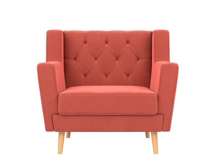 Кресло Брайтон Люкс кораллового цвета - купить Интерьерные кресла по цене 23999.0