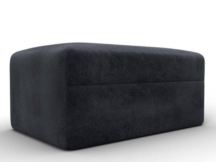 Пуф Лига-060 в обивке из велюра темно-серого цвета