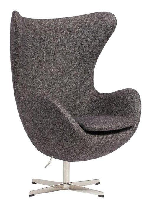 Кресло Egg Chair серого цвета - купить Интерьерные кресла по цене 68000.0
