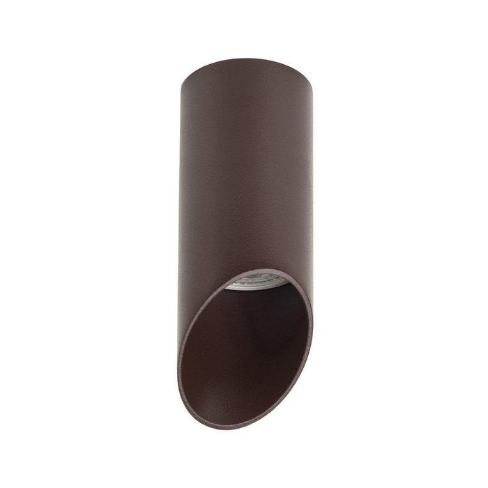 Точечный накладной светильник из металла темно-коричневого цвета