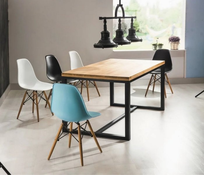 Обеденный стол Денвер черно-коричневого цвета - лучшие Обеденные столы в INMYROOM