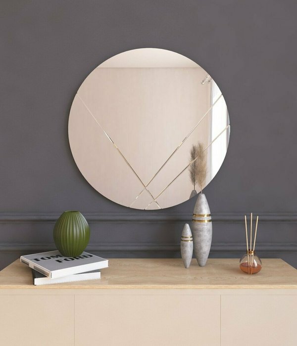 Круглое настенное зеркало Decor диметр 60х60  - лучшие Настенные зеркала в INMYROOM