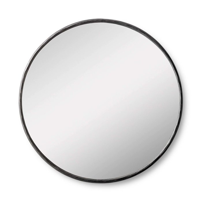 Круглое настенное зеркало Tirramus диаметр 90 темно-серого цвета