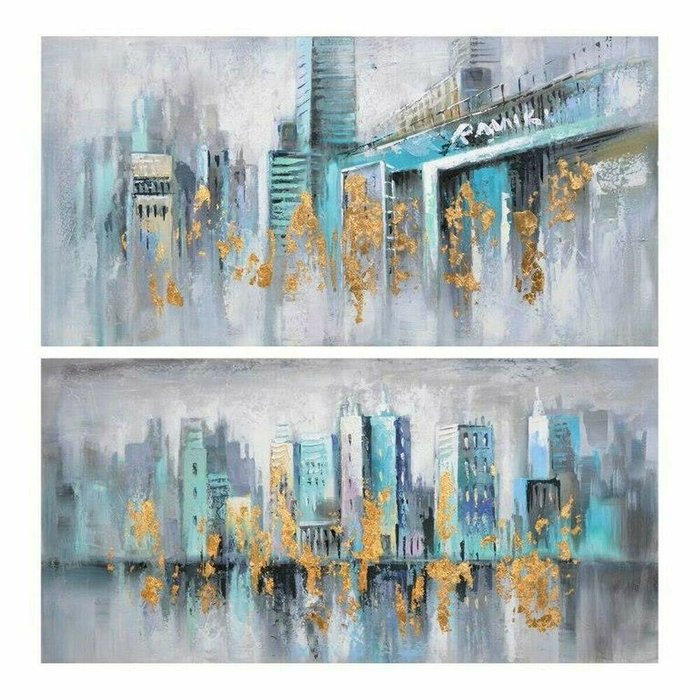 Картина Город 120 x 3 x 60 cm Loft (2 штук)