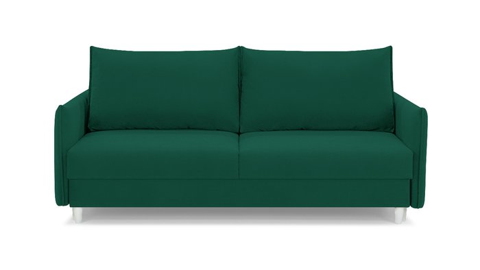 Прямой диван-кровать Портленд Лайт изумрудного цвета