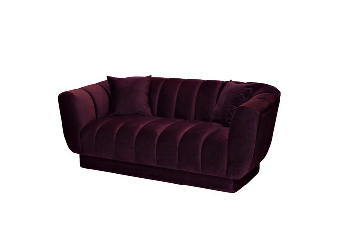 Диван двухместный темно-фиолетового цвета - купить Прямые диваны по цене 83000.0