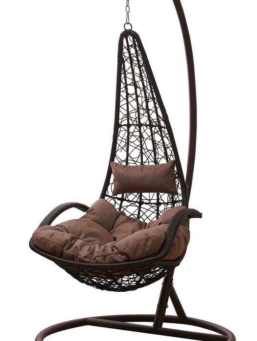 Подвесное кресло Rocco brown коричневого цвета - купить Садовые кресла по цене 18900.0