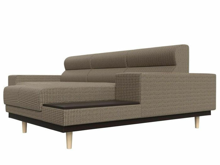 Угловой диван-кровать Леонардо бежево-коричневого цвета правый угол - лучшие Угловые диваны в INMYROOM