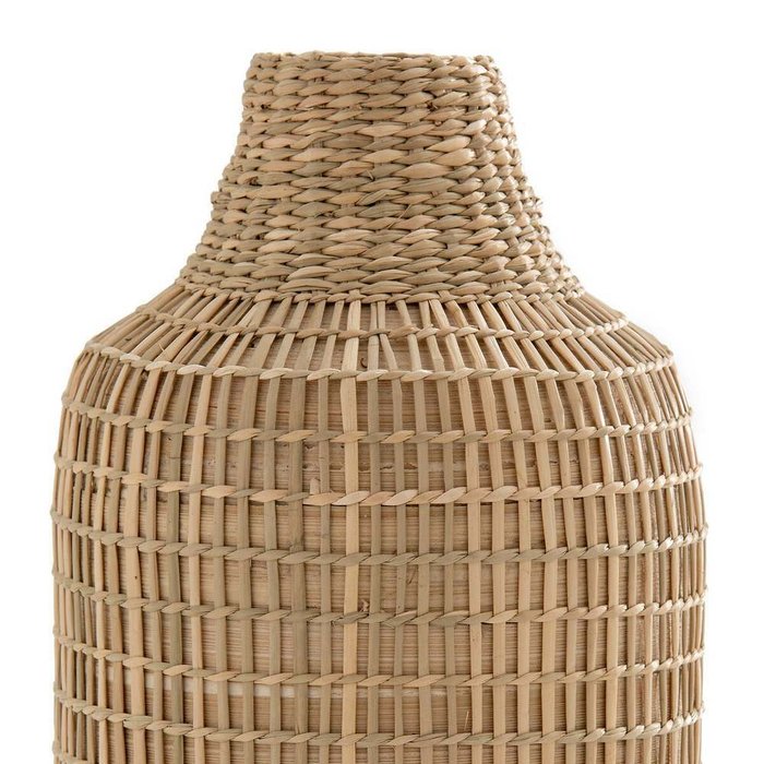 Ваза декоративная из натурального плетеного бамбука Plooming бежевого цвета - купить Вазы  по цене 2923.0