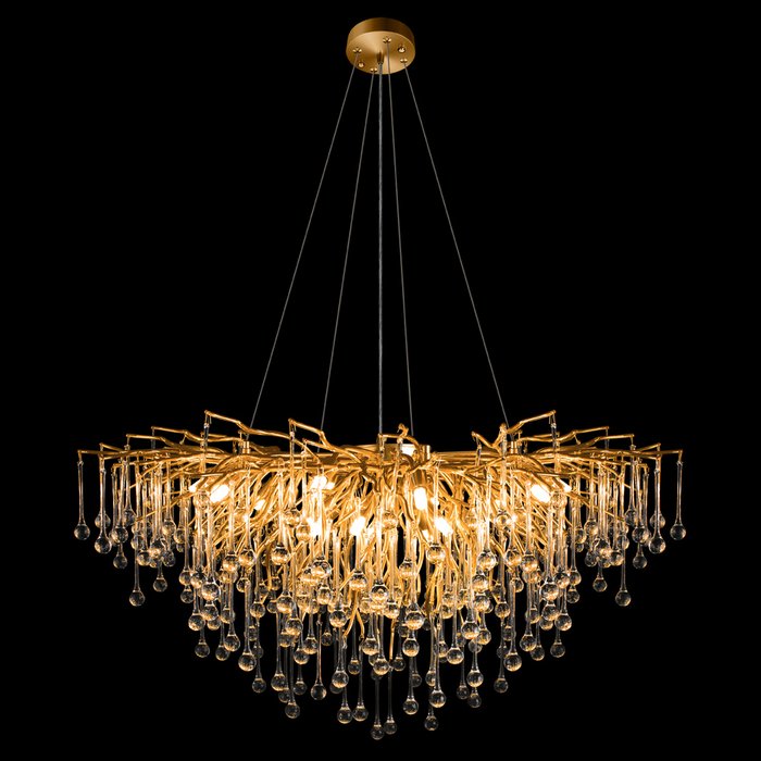 Подвесная люстра Drops 10377/1000 (стекло, цвет прозрачный) - купить Подвесные люстры по цене 57260