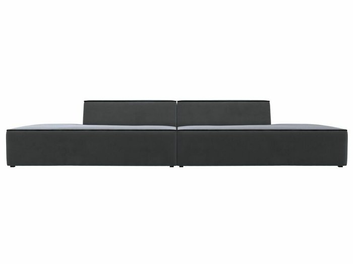 Прямой модульный диван Монс Лофт серого цвета с черным кантом - купить Прямые диваны по цене 56999.0