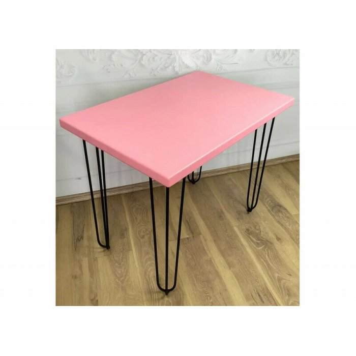 Стол обеденный Loft 120х70 со столешницей розового цвета - купить Обеденные столы по цене 17880.0