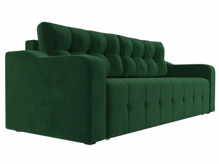 Прямой диван-кровать Лиссабон темно-зеленого цвета - лучшие Прямые диваны в INMYROOM