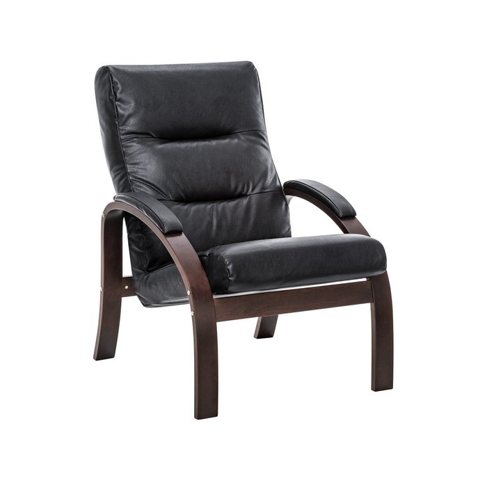 Кресло Лион черно-коричневого цвета