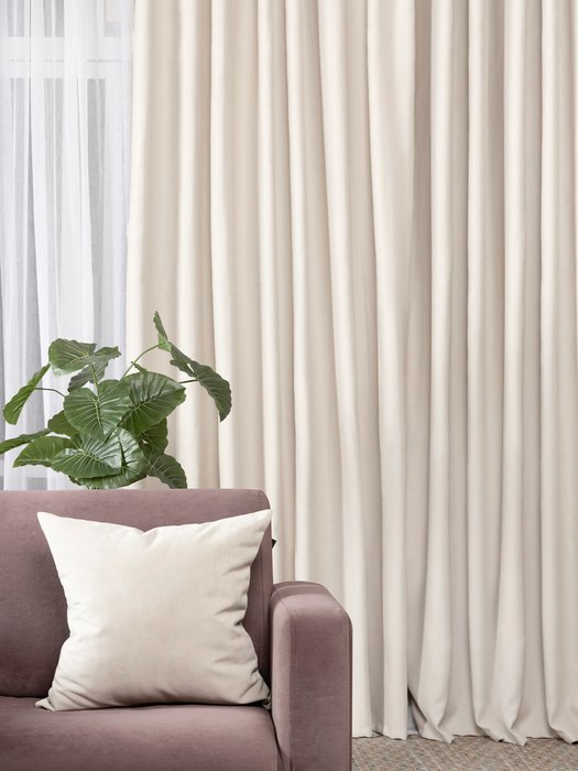 Штора Soul 170х270 светло-бежевого цвета - лучшие Шторы в INMYROOM Штора Soul 170х270 светло-бежевого цвета - лучшие Шторы в INMYROOM