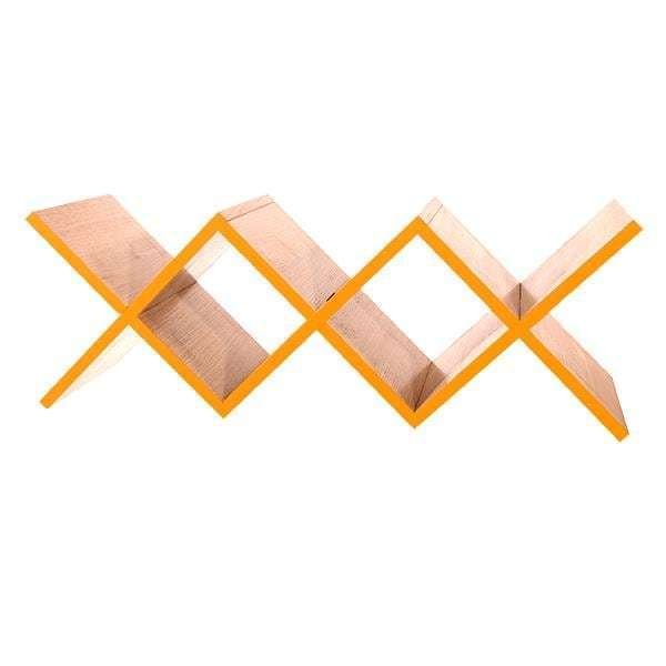 Полка для гостиной Woo Shelf с торцом горчичного цвета Полка для гостиной Woo Shelf с торцом горчичного цвета