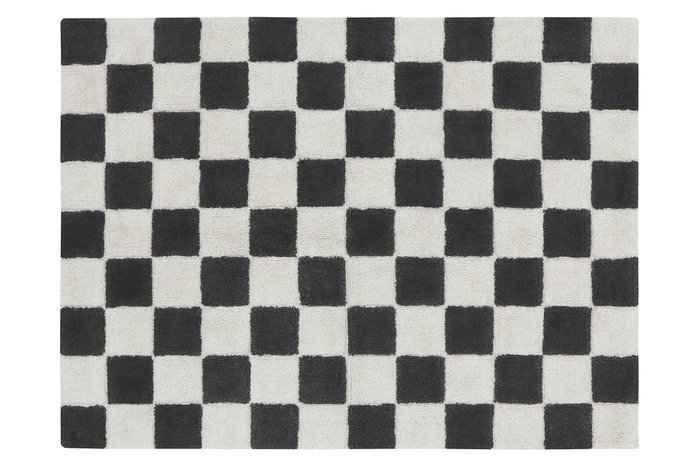 Ковер Шахматы 120х160 молочно-серого цвета 