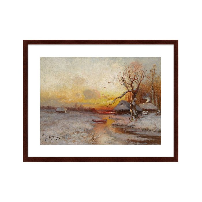 Репродукция картины Winter Sunset 1913 г. - купить Картины по цене 12999.0