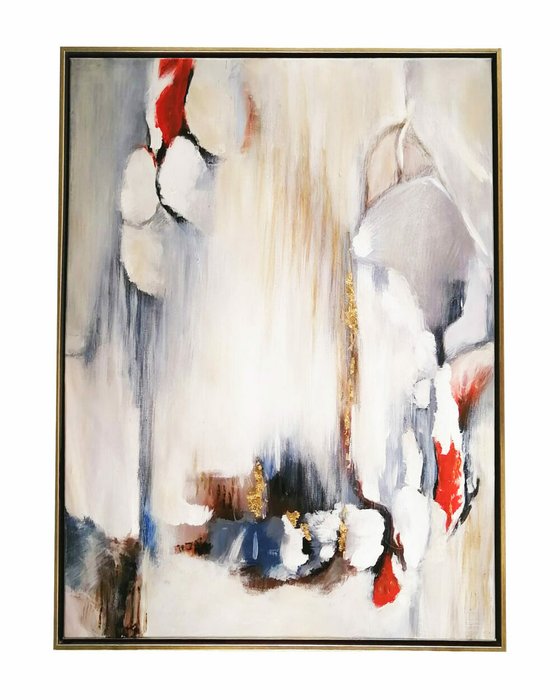 Картина Мангроув 80х105 серо-бежевого цвета