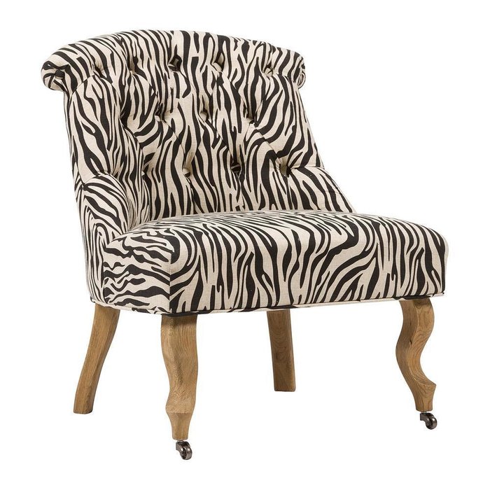 Кресло Amelie French с рисунком шкуры зебры - лучшие Интерьерные кресла в INMYROOM