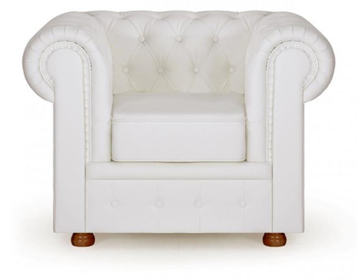 Кресло Честер White белого цвета - купить Интерьерные кресла по цене 30350.0