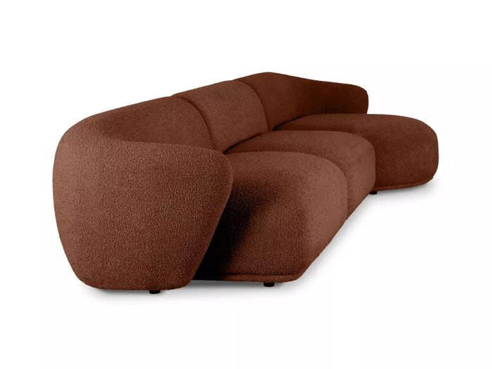 Модульный диван Fabro коричневого цвета правый - купить Прямые диваны по цене 311400.0