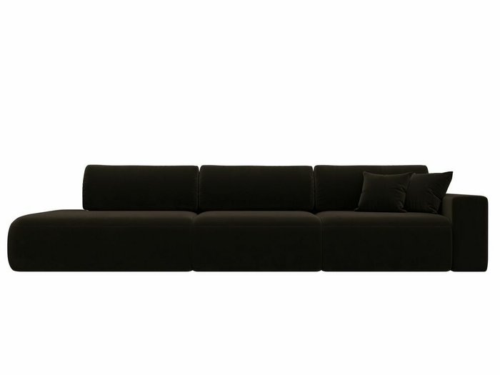 Диван-кровать Лига 036 Модерн Лонг темно-коричневого цвета с правым подлокотником - купить Прямые диваны по цене 96999.0