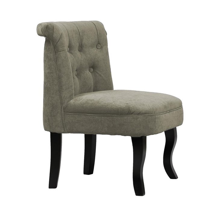 Кресло Dawson в обивке из велюра серо-зеленого цвета  - лучшие Интерьерные кресла в INMYROOM