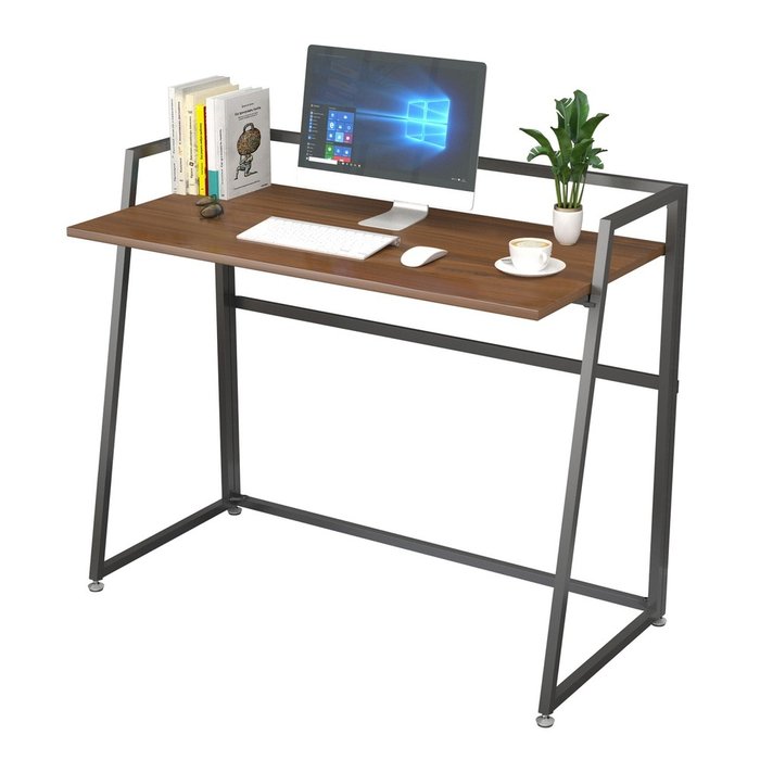 Складной письменный стол L коричневого цвета  - купить Письменные столы по цене 11990.0