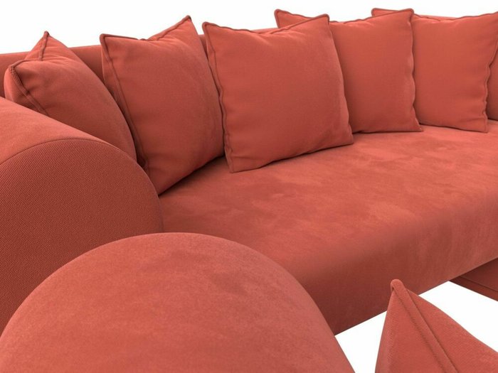 Набор мягкой мебели Кипр 3 кораллового цвета - лучшие Комплекты мягкой мебели в INMYROOM