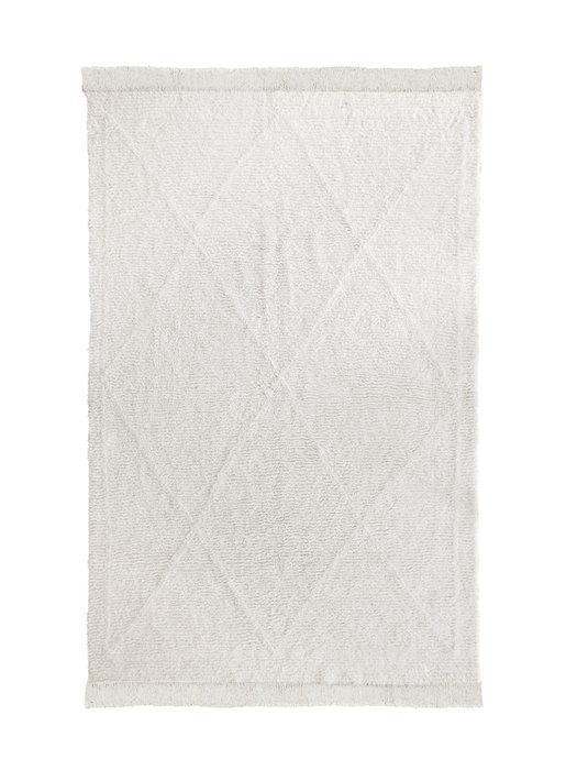 Хлопковый ковер Adinkra 190х290 бежевого цвета