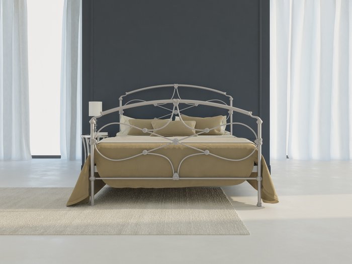 Кровать Лайза 160х200 серебряного цвета