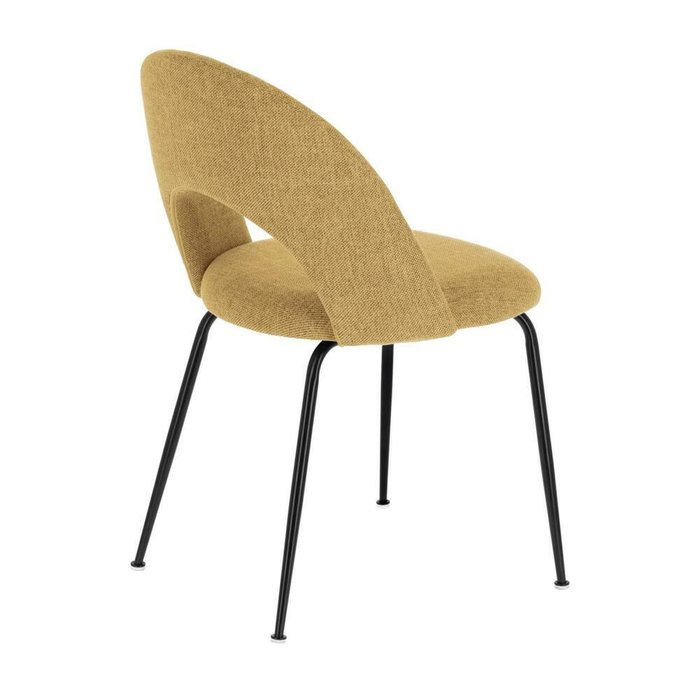 Мягкий стул Mahalia mustard-yellow желтого цвета - лучшие Обеденные стулья в INMYROOM
